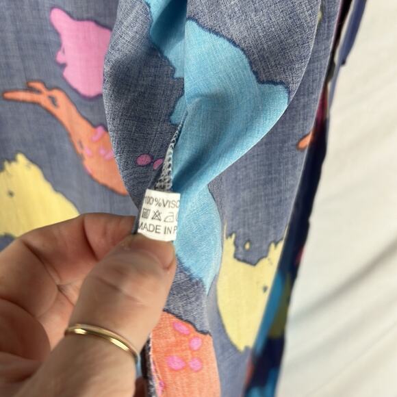 New unbranded boutique multi color viscose flowy lightweight duster kimono os - Picture 7 of 7